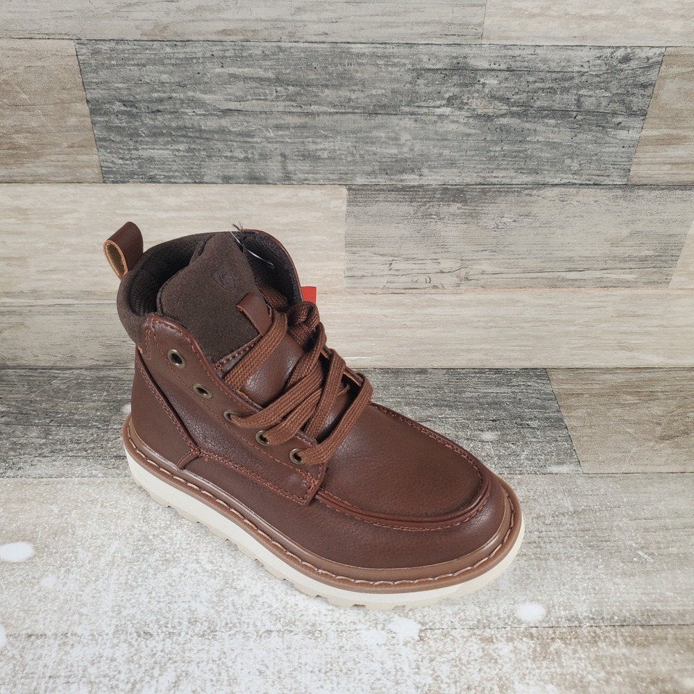 Deer Stags Julian Jr‎ Kids Ankle Boots Sz 11 M Brown Lace Up Round Toe